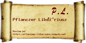Pflanczer Libériusz névjegykártya
